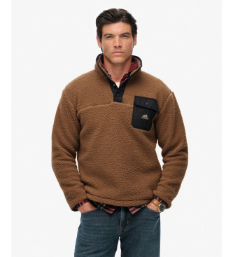 Superdry Fuji Popper polar brązowy