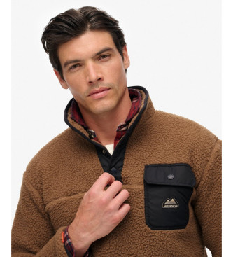 Superdry Fuji Popper polar brązowy