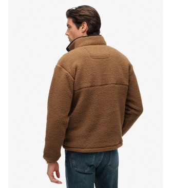 Superdry Fuji Popper polar brązowy