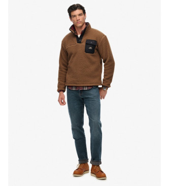 Superdry Fuji Popper polar brązowy