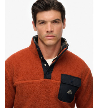 Superdry Pomarańczowy polar Fuji Popper