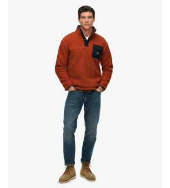 Superdry Pomarańczowy polar Fuji Popper