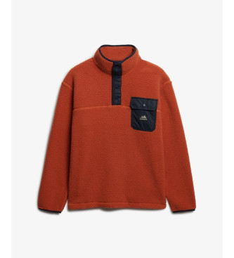 Superdry Pomarańczowy polar Fuji Popper