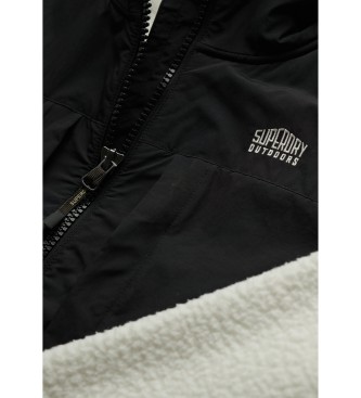 Superdry Giacca da trekking ibrida in pile bianco