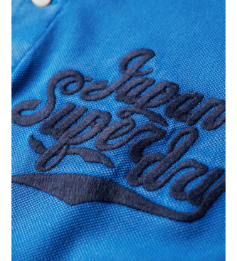 Superdry Polo Applique Classic Fit blau