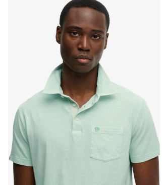 Superdry Polo Classic Bombažno platno svetlo zelena