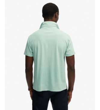 Superdry Polo Classic Bombažno platno svetlo zelena