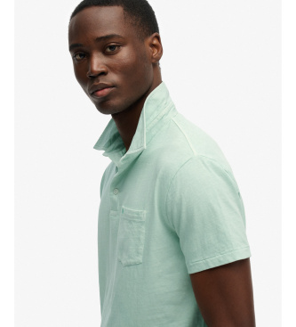 Superdry Polo Classic Bombažno platno svetlo zelena