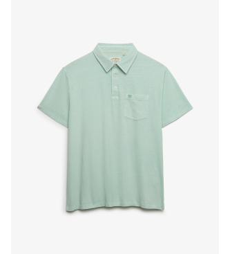 Superdry Polo Classic Bombažno platno svetlo zelena