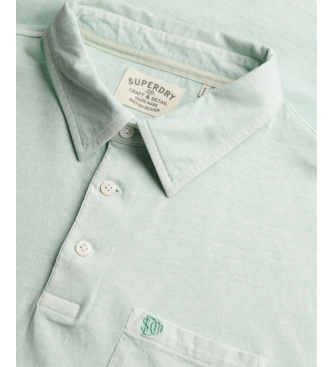 Superdry Polo Classic Bombažno platno svetlo zelena