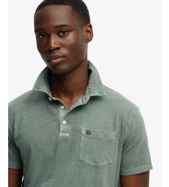 Superdry Polo Classic Bombažno platno zelena