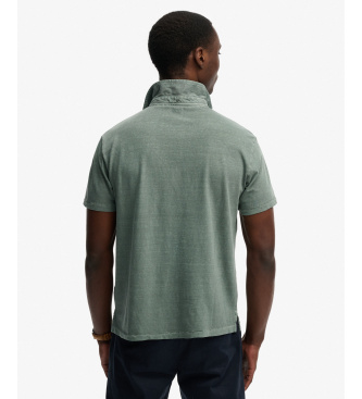 Superdry Polo Classic Bombažno platno zelena