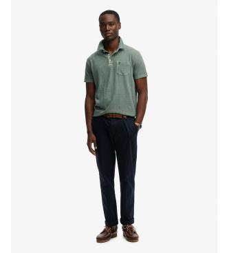 Superdry Polo Classic Bombažno platno zelena