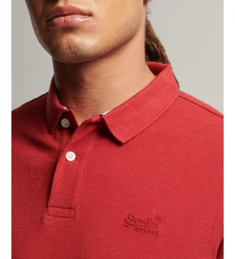 Superdry Classic red pique polo shirt