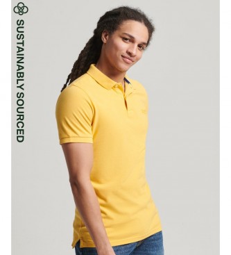 Superdry Yellow pique polo shirt