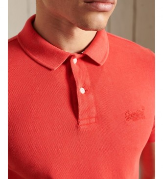 Superdry Red pique polo shirt