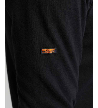 Superdry Studios long sleeve knitted polo shirt black