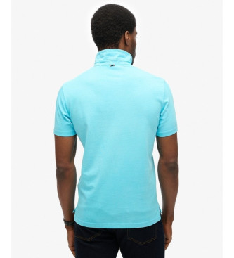Superdry Unverzichtbares blaues Strick-Poloshirt