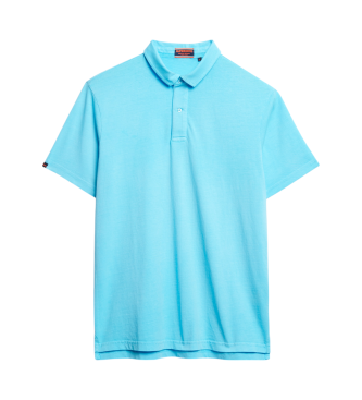 Superdry Unverzichtbares blaues Strick-Poloshirt