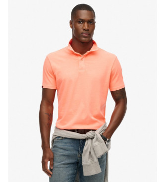 Superdry Essential stickad polotröja korall