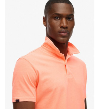 Superdry Essential stickad polotröja korall
