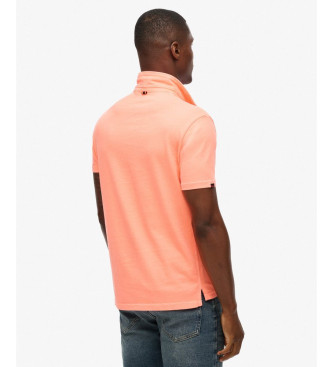 Superdry Essential stickad polotröja korall
