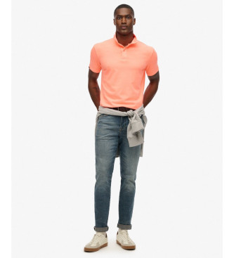 Superdry Essential stickad polotröja korall