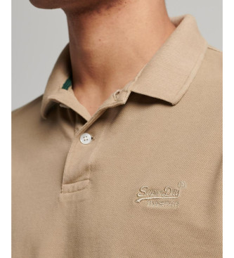 Superdry Destroyed beige polo shirt