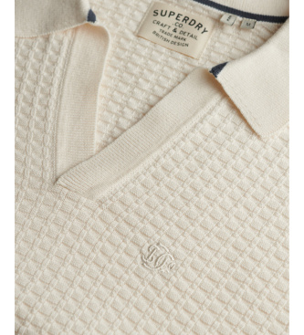 Superdry Polo Johnny Pletenina bež