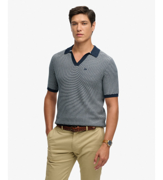 Superdry Polo Johnny Pletenina mornarske barve