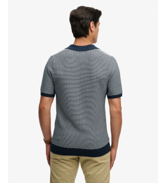 Superdry Polo Johnny Pletenina mornarske barve