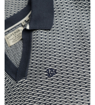 Superdry Polo Johnny Pletenina mornarske barve