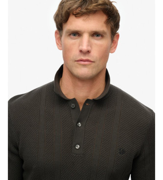 Superdry Textuur poloshirt zwart