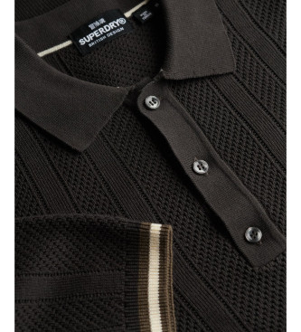Superdry Textuur poloshirt zwart