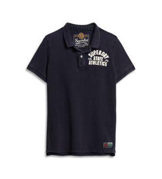 Superdry Vintage Athletic navy polo shirt