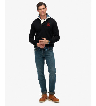 Superdry Vintage Athletic Rugby navy polo shirt