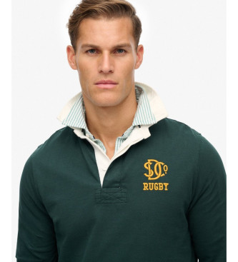 Superdry Vintage Athletic Rugby groene polo