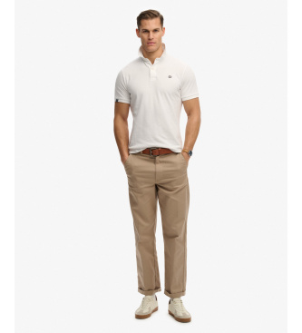 Superdry Vintage Destroy hvid poloshirt