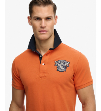 Superdry Vintage Pique Rugby oranžna polo majica