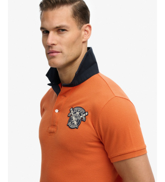 Superdry Vintage Pique Rugby oranžna polo majica