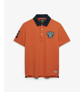Superdry Vintage Pique Rugby oranžna polo majica