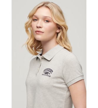 Superdry Slim fit polo shirt 90s grey