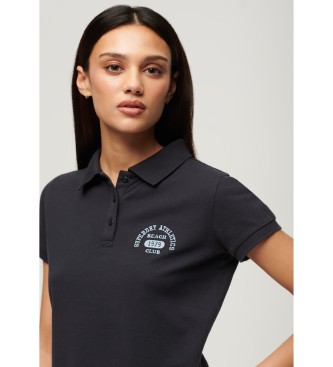Superdry Polo aderente blu navy anni '90