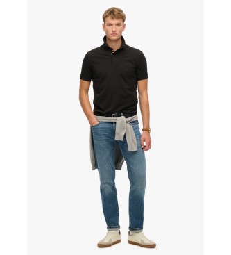 Superdry City Piqu-Poloshirt schwarz