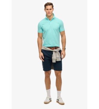 Superdry Trkisfarbenes City-Piqu-Poloshirt
