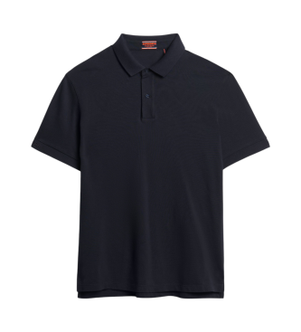 Superdry City marineblaues Piqu-Poloshirt