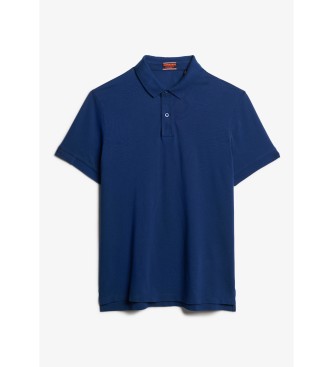 Superdry City blue piqu polo shirt