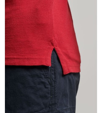 Superdry Klasyczna koszulka polo piqué w kolorze czerwonym