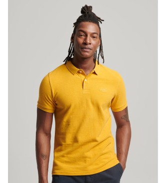 Superdry Klasična rumena polo majica piqué