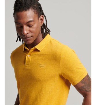 Superdry Klasična rumena polo majica piqué